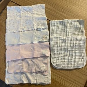 7 100% Organic Cotton Burp Cloths